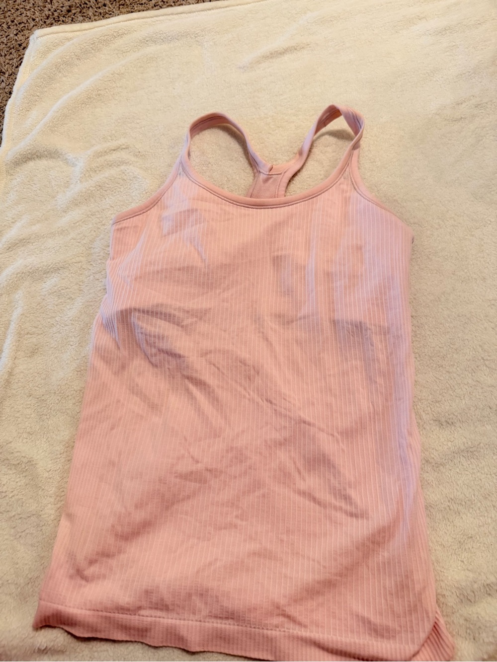 Lulu lemon Women’s Pink Ribbed Racerback Tank Top